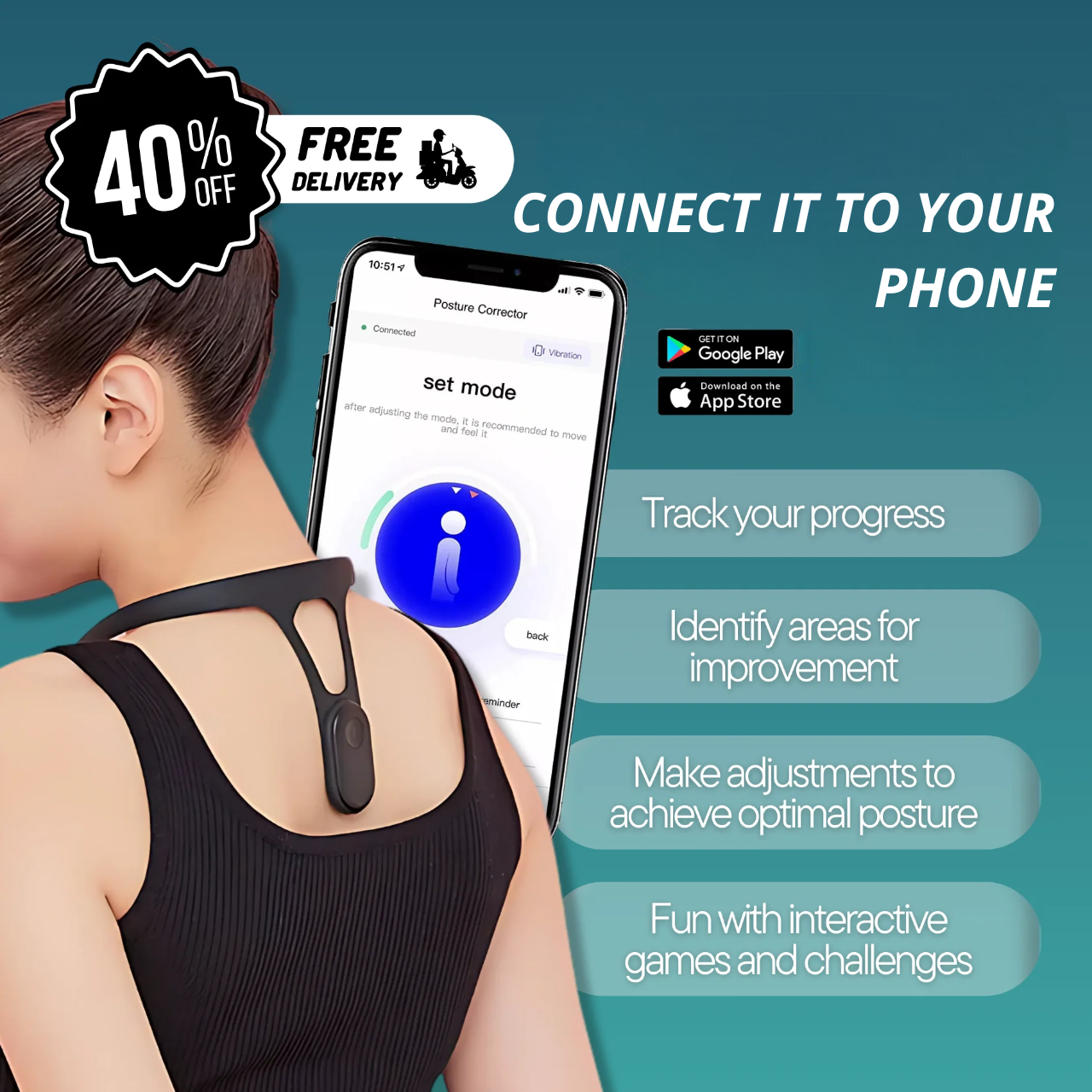AlleviaPlus® Smart Posture Trainer
